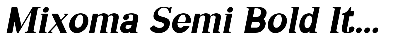 Mixoma Semi Bold Italic